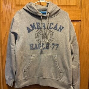 American Eagle Outfitters Gray Graphic Hoodie